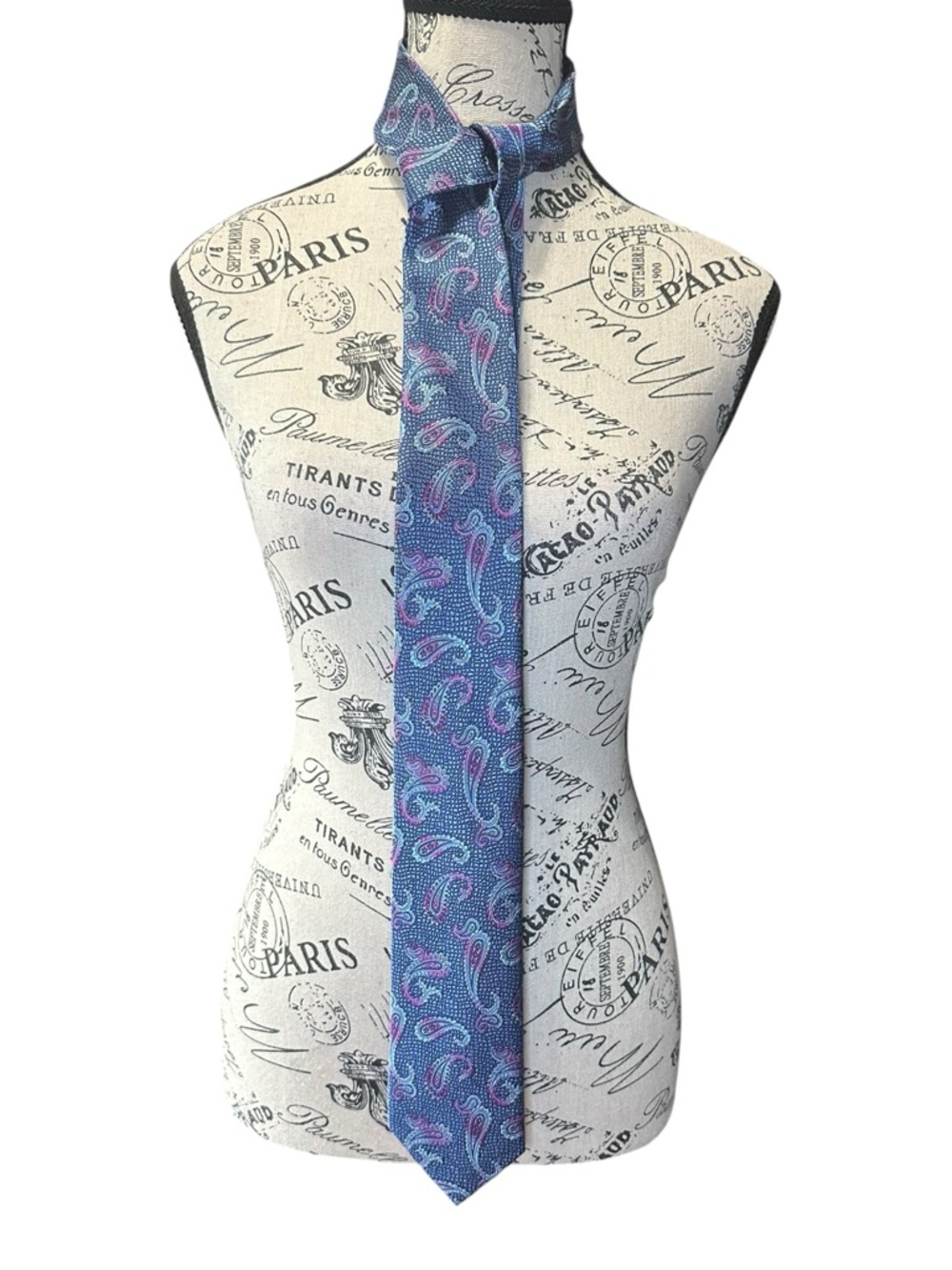 Jos. A. Bank Reserved Blue Silk Paisley Tie